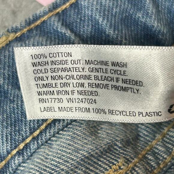 Wild Fable Jean Shorts Womens 14 Blue High Rise Denim Distressed Bermuda NEW - Picture 7 of 12